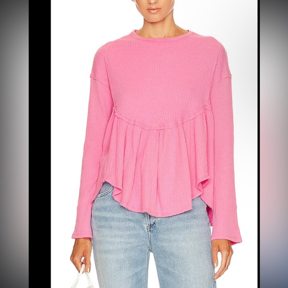 Free People Tops - Free People we the Free Pink Carnation Babydoll Top
